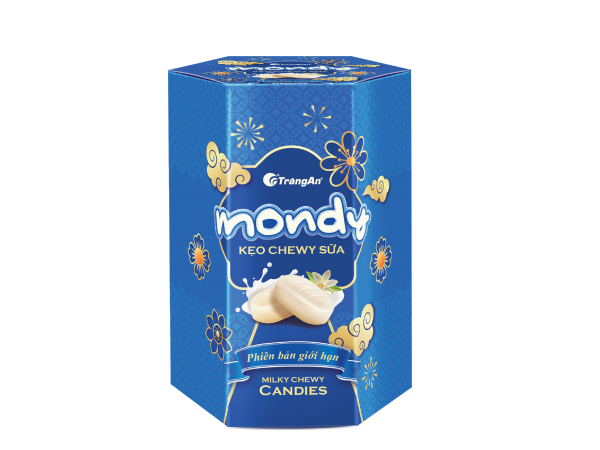 Hộp kẹo chewy sữa Mondy 100g (PBGH 2025)